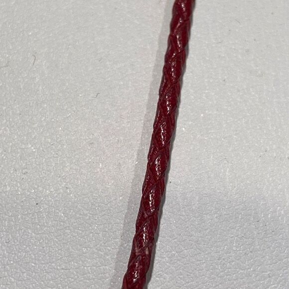 BRIGHTON Braided Leather LOVE Pendant Necklace - Picture 4 of 11